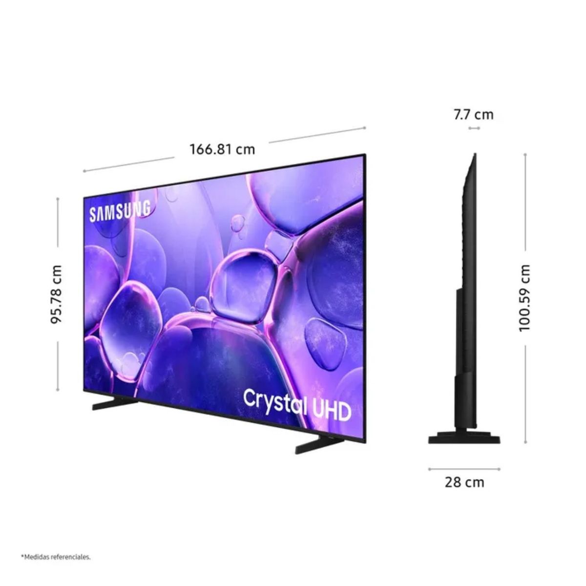 SAMSUNG - Televisor Samsung Smart TV 75"Crystal UHD 4K UN75U8000FGXPE - Nuevo 2025