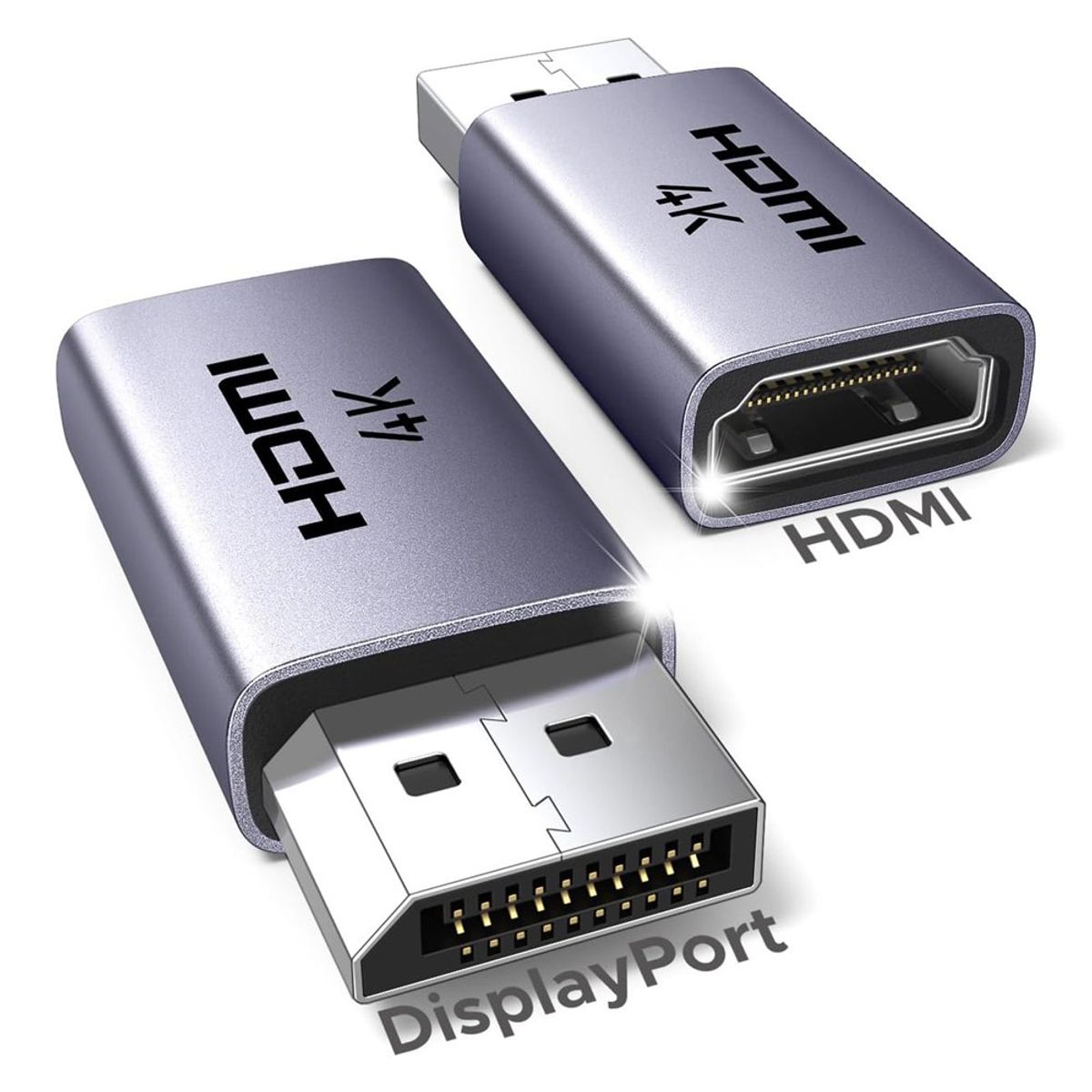 UGREEN - Pack 2 adaptador convertidor Displayport a HDMI 4k 30hz UGREEN unidireccional