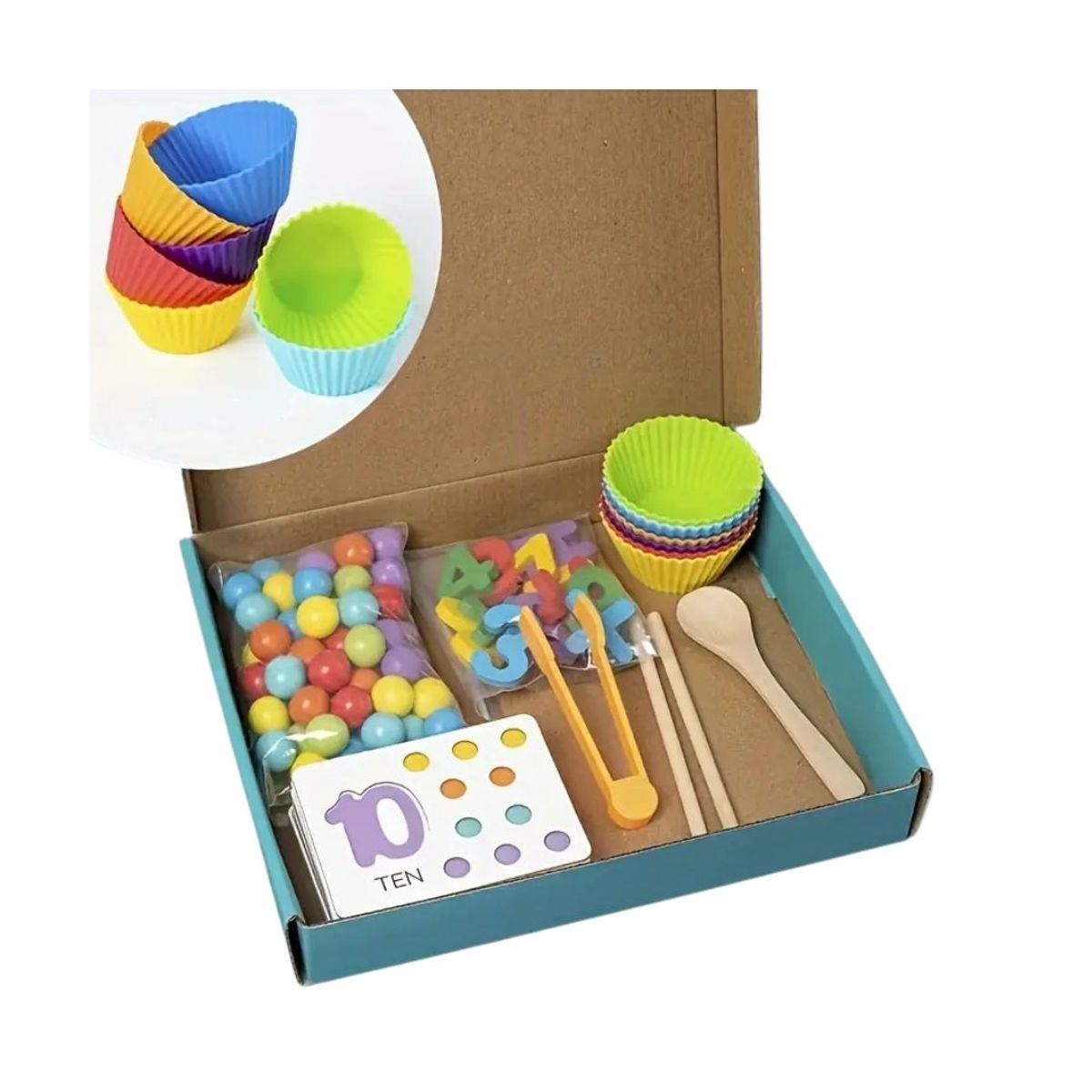 GENERICO - Juego Matemático Montessori de Conteo y Clasificación Juguete Educativo Infantil