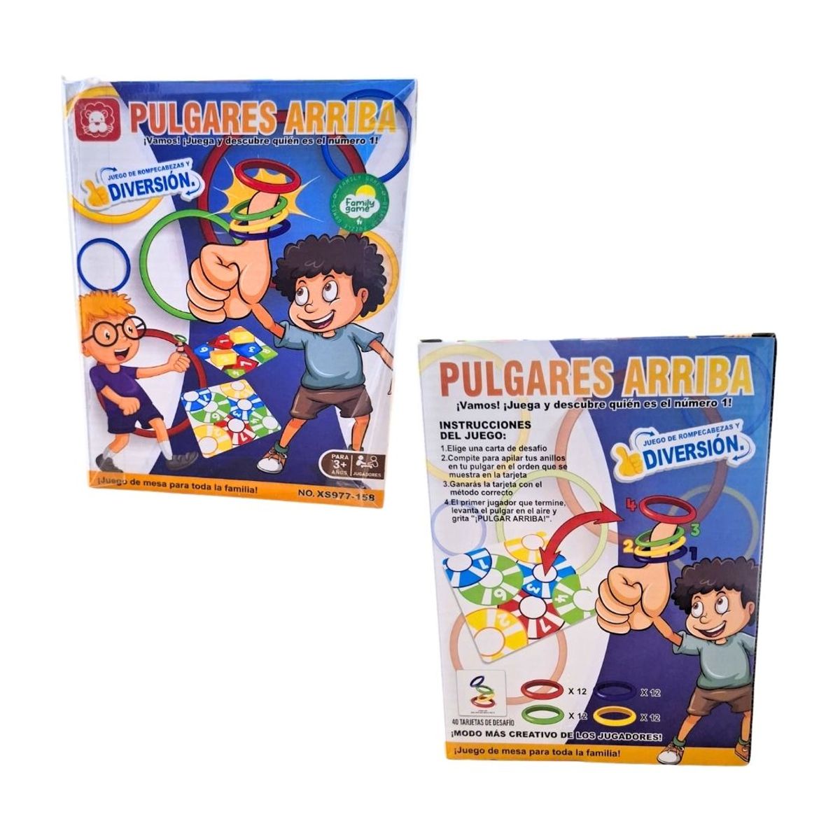GENERICO - Juego de Mesa Pulgares Arriba Juego Familiar Didáctico Infantil y Adultos