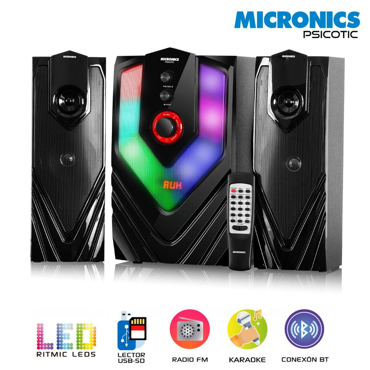 MICRONICS - Sistema de Audio Micronics MIC S7005KTV PSICOTIC  Ritmic LED Karaoke