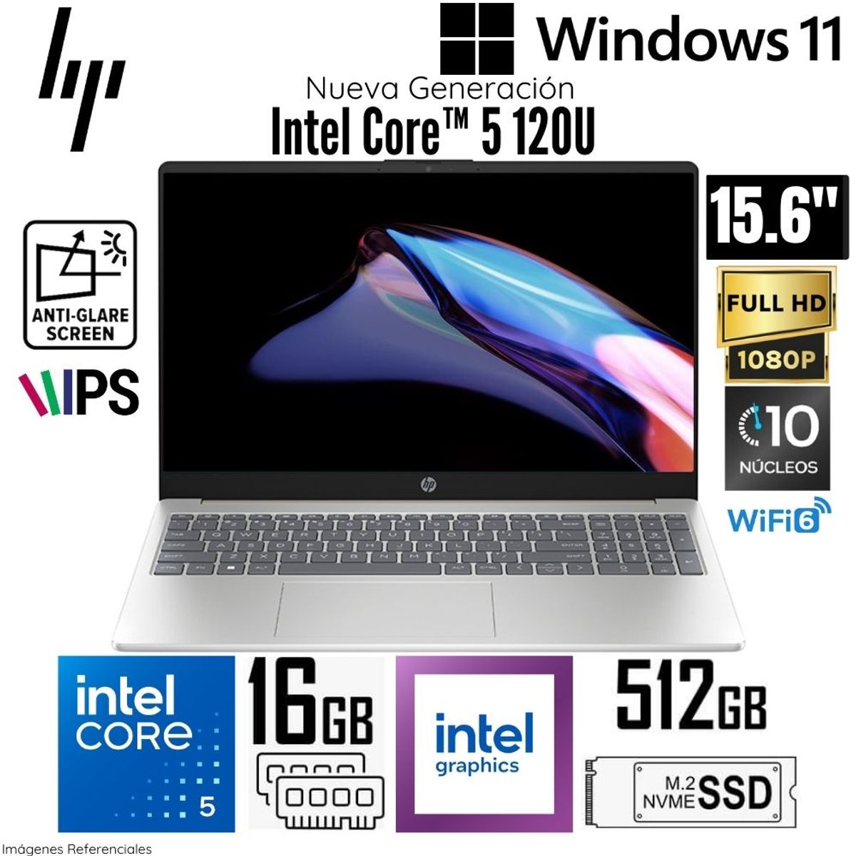 HP - Laptop HP 15-FD0260LA Intel Core 5 120U 16GB RAM 512GB SSD 15.6"  FHD - Dorado Cálido