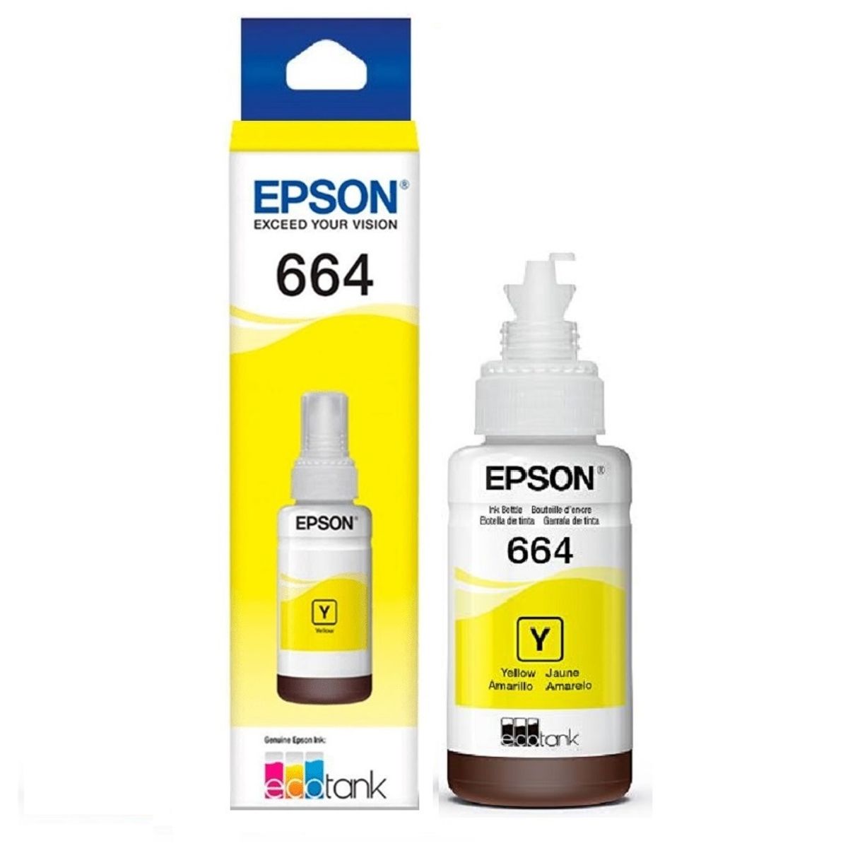 EPSON - Tinta Epson T664 Amarillo EcoTank L200, L300, L350, L1455 Original - 70ml