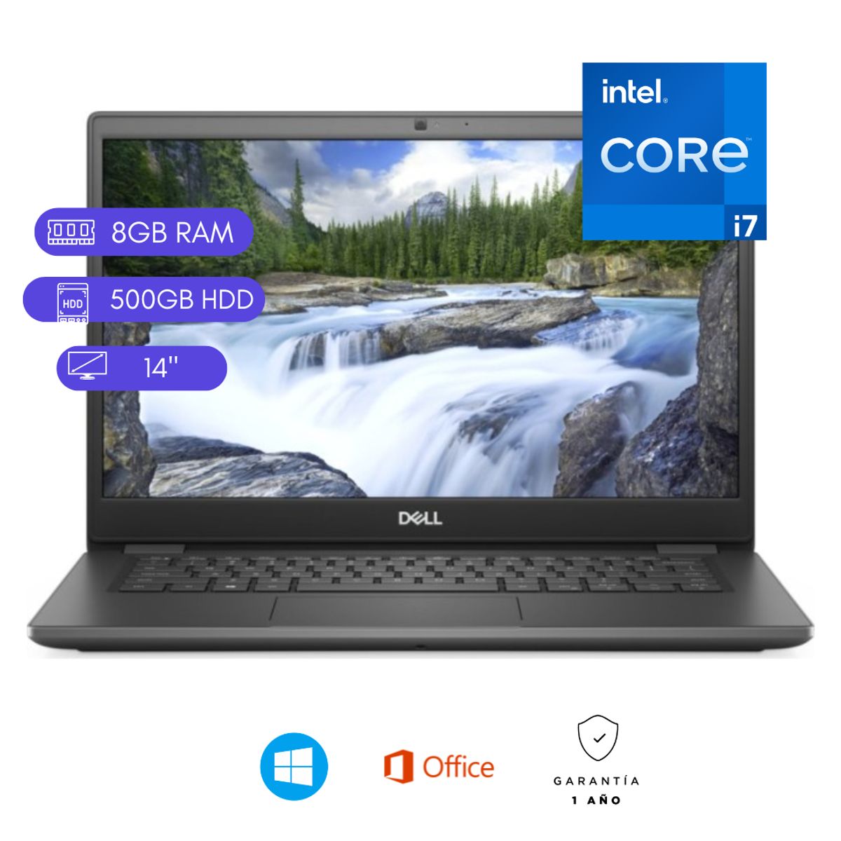 DELL - Laptop Reacondicionada Dell Latitude 3410 - 14" - Core i7 10ma Gen - 8GB RAM - 500GB HDD