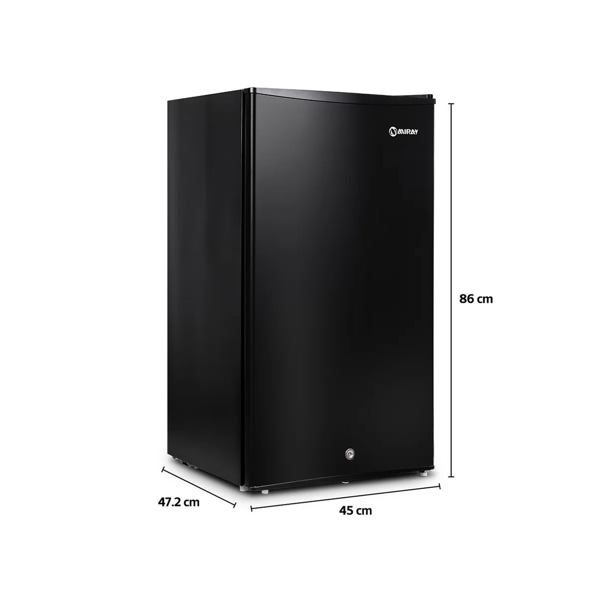 MIRAY - Frigobar-Refrigeradora Miray RM-93M con Llave Negro 93 L