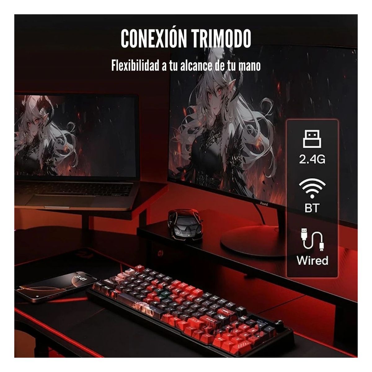 REDRAGON - Redragon - Teclado Artemis Pro K719AK Wireless RGB Switch Mint