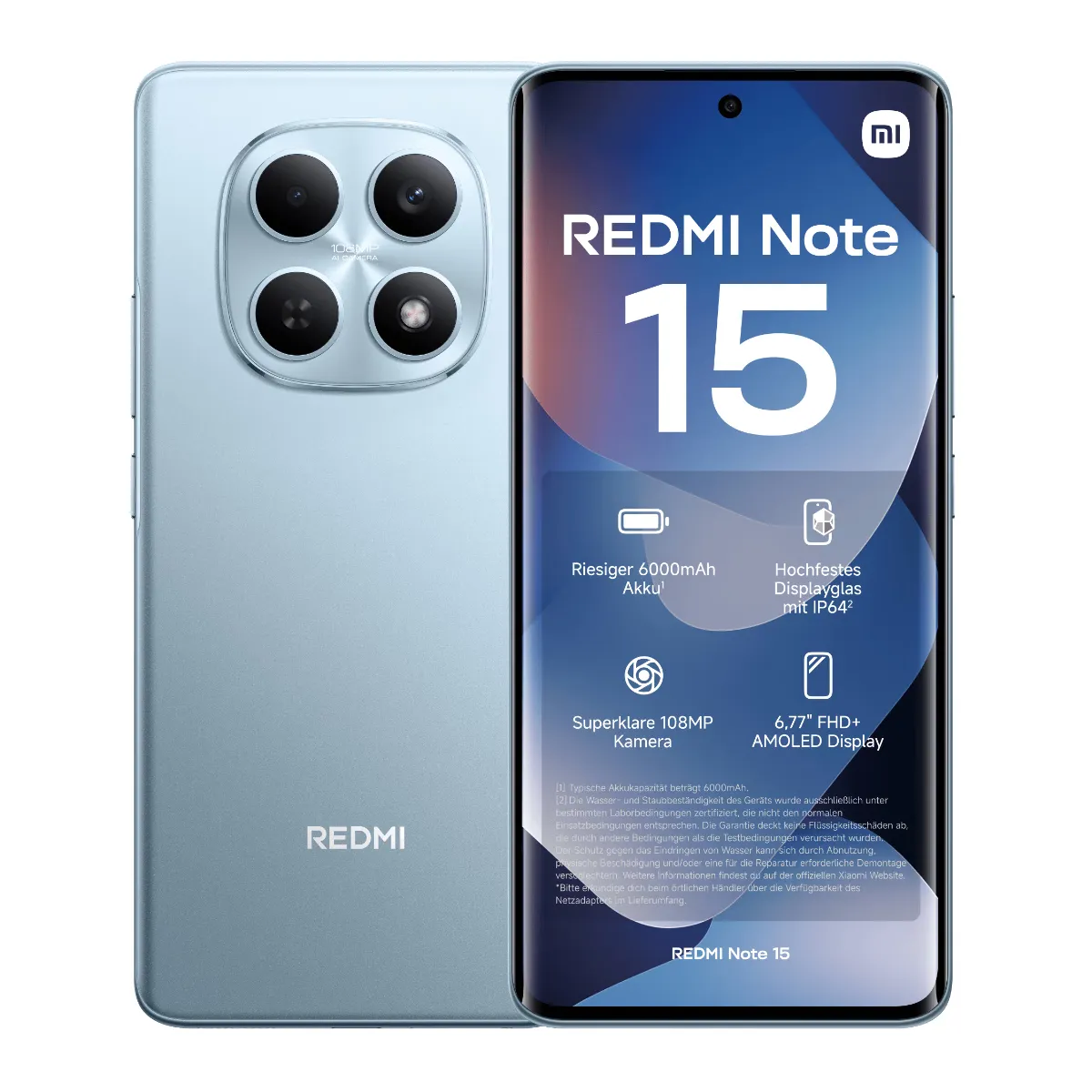 XIAOMI - XIAOMI REDMI NOTE 15 - 4G LTE - 6GB RAM 128GB ROM  AZUL REGISTRADO