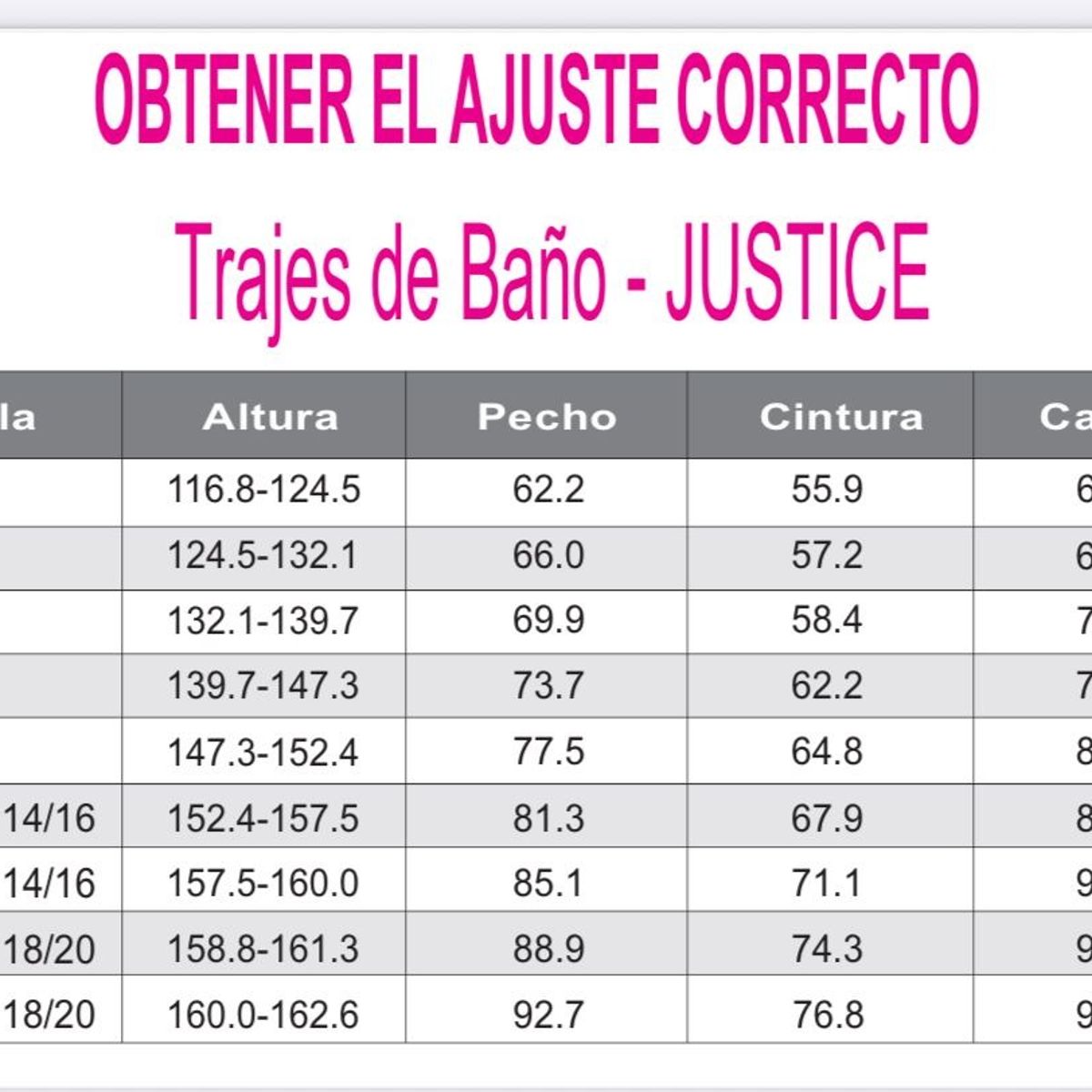 JUSTICE - Traje de baño talla  14 para niñas