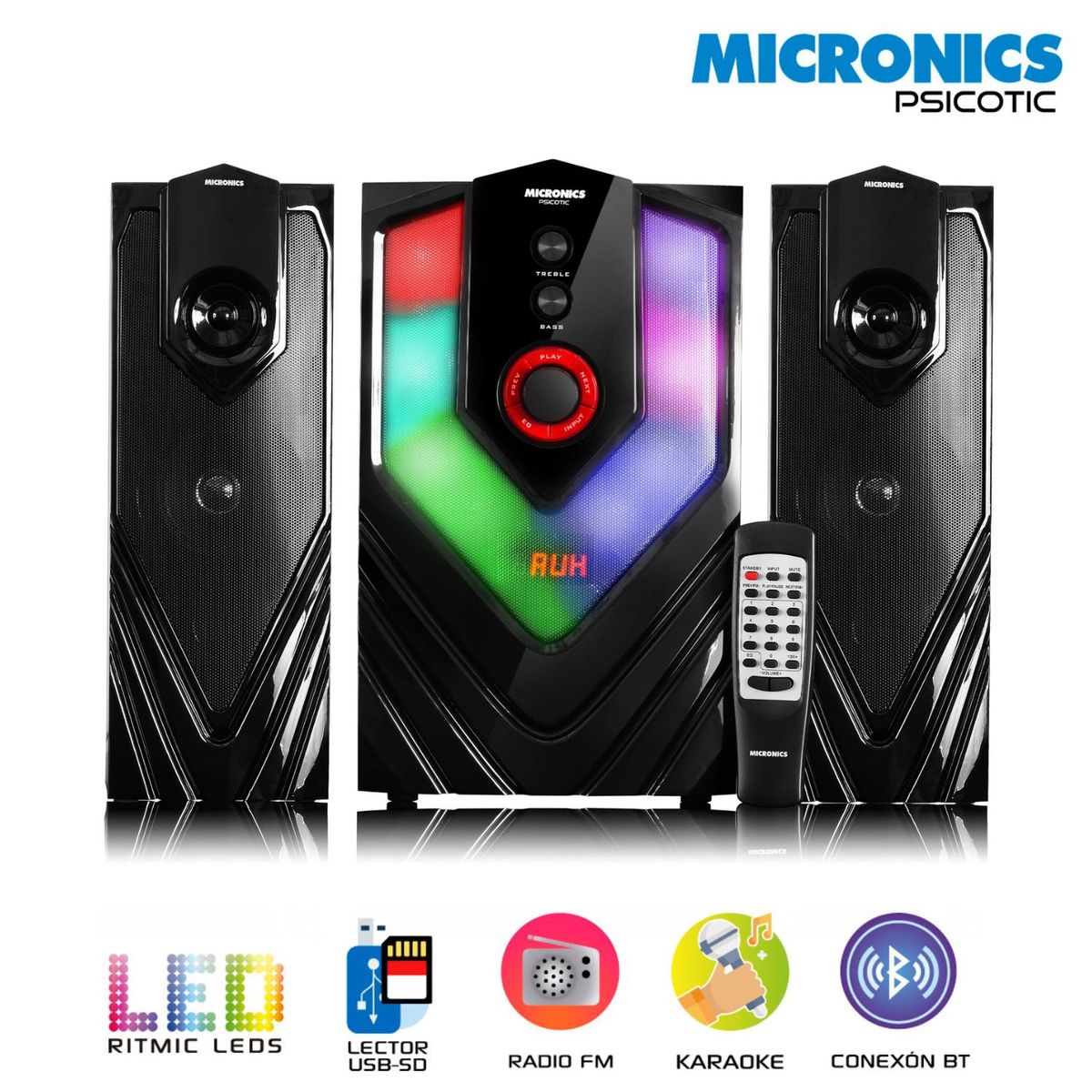 MICRONICS - Equipo de Audio Micronics MIC S7005KTV BT USB SD Ritmic LED Karaoke