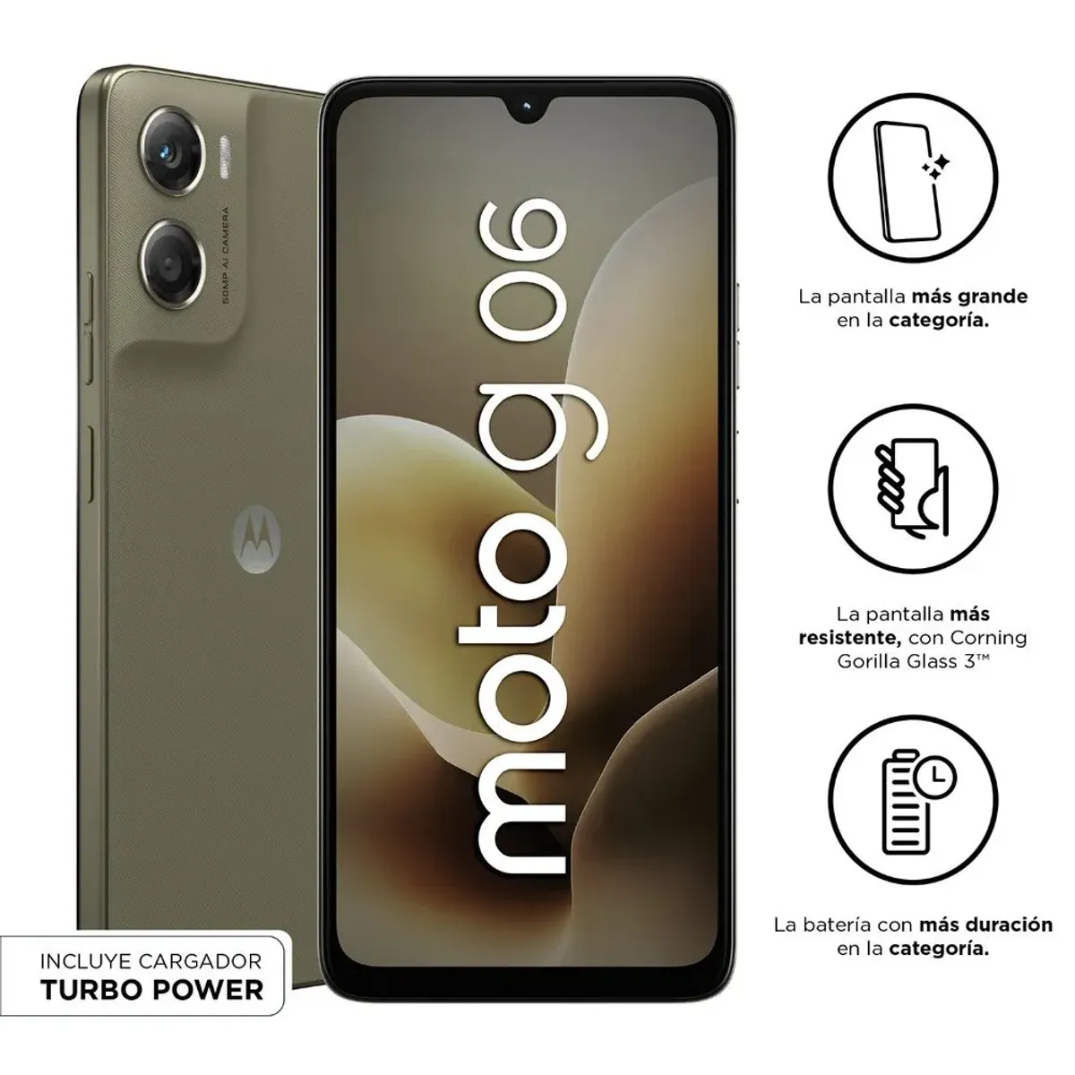 MOTOROLA - Celular Moto G06  4gb  + 256gb Café