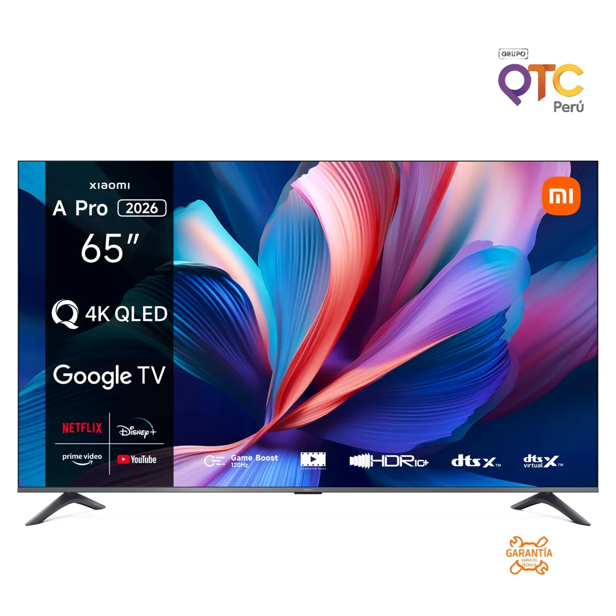 XIAOMI - Smart TV Xiaomi TV A Pro 65” 2026 QLED 4K UHD Google TV Dolby Vision/Atmos Wi-Fi Bluetooth