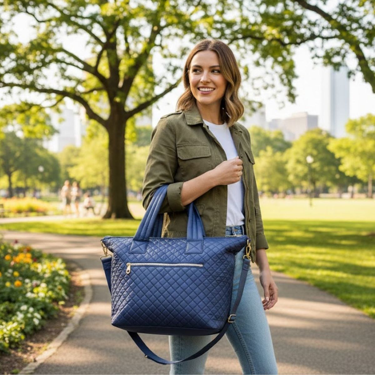 THERMOS - Lonchera termica Tote Quilted Azul Thermos