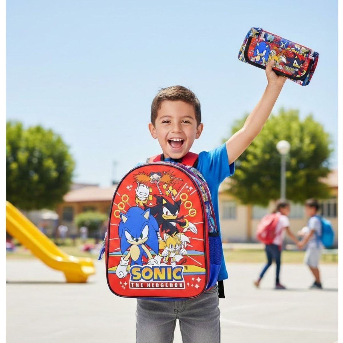 SCOOL - Set de Mochila Escolar Con Rueda Sonic The Hedgehog Scool
