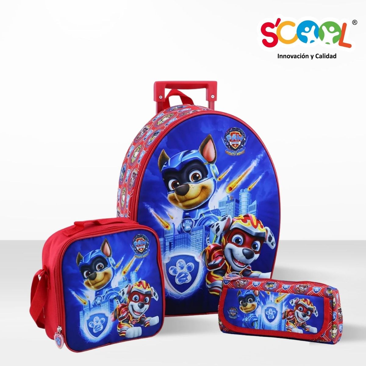 SCOOL - Set de Mochila Escolar Con Rueda Paw Patrol Niño Scool
