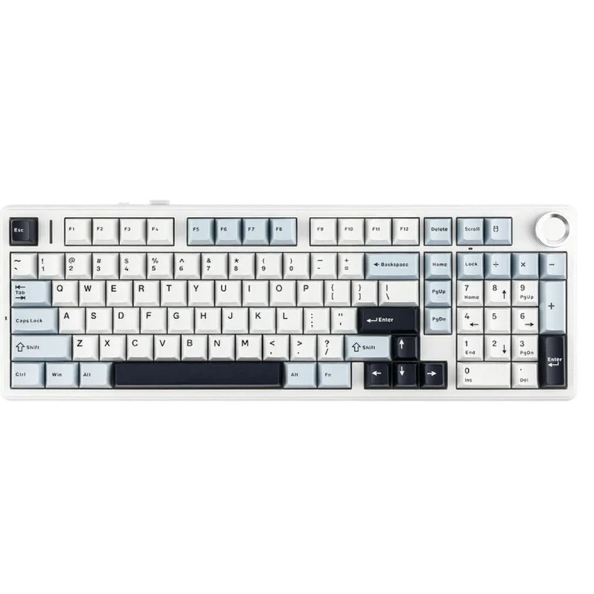 AULA - TECLADO AULA F99 PRO  INALAMBRICO MECANICO  SW-STAR VECTOR  RGB  BLANCO-CELES-NEGRO