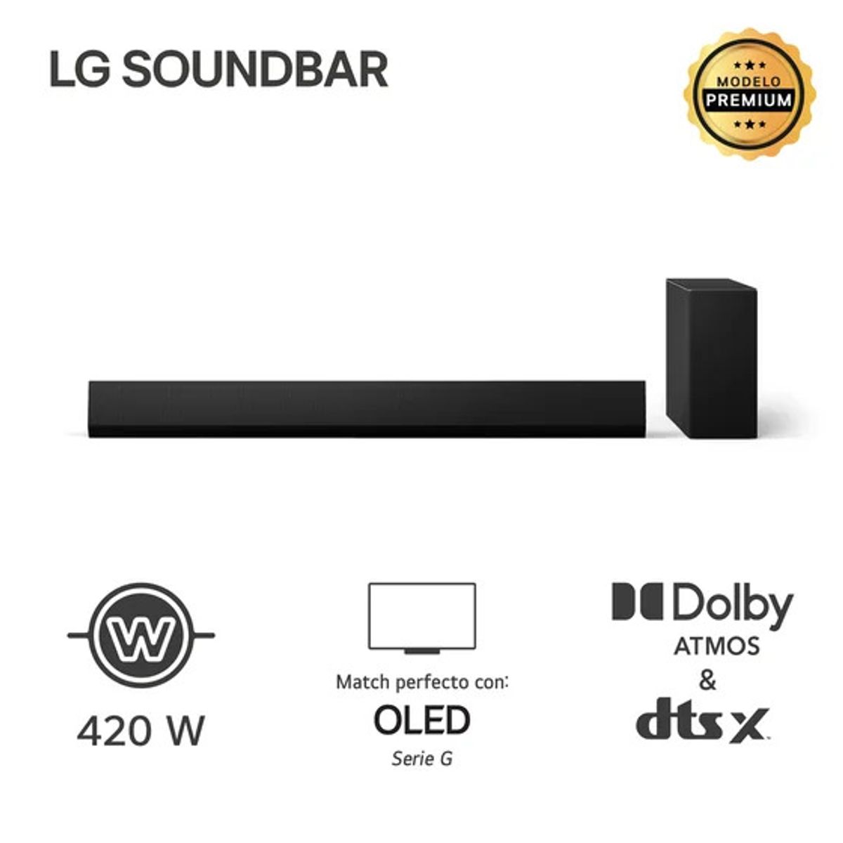 LG - LG Soundbar SG10TY 420W Bluetooth Dolby Atmos