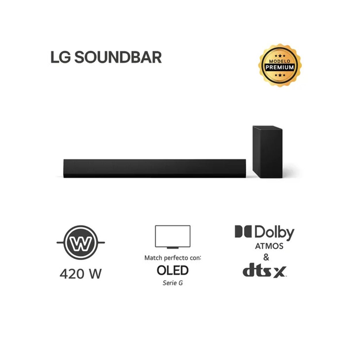 LG - LG Soundbar SG10TY 420W Bluetooth Dolby Atmos