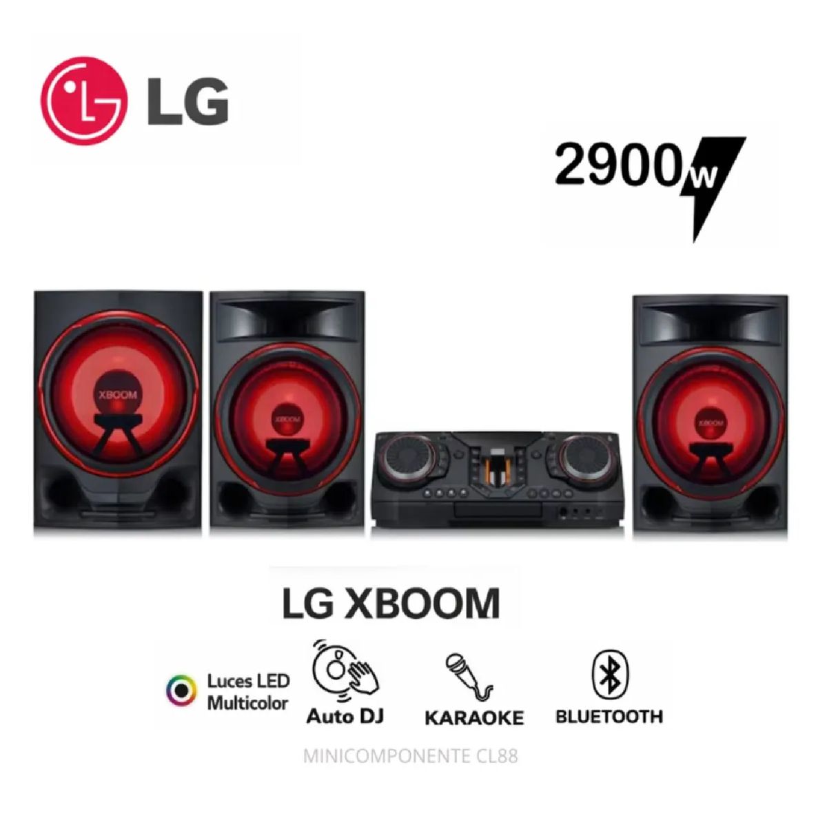 LG - Minicomponente LG XBOOM CL88 2900W Bluetooth Karaoke Party Link