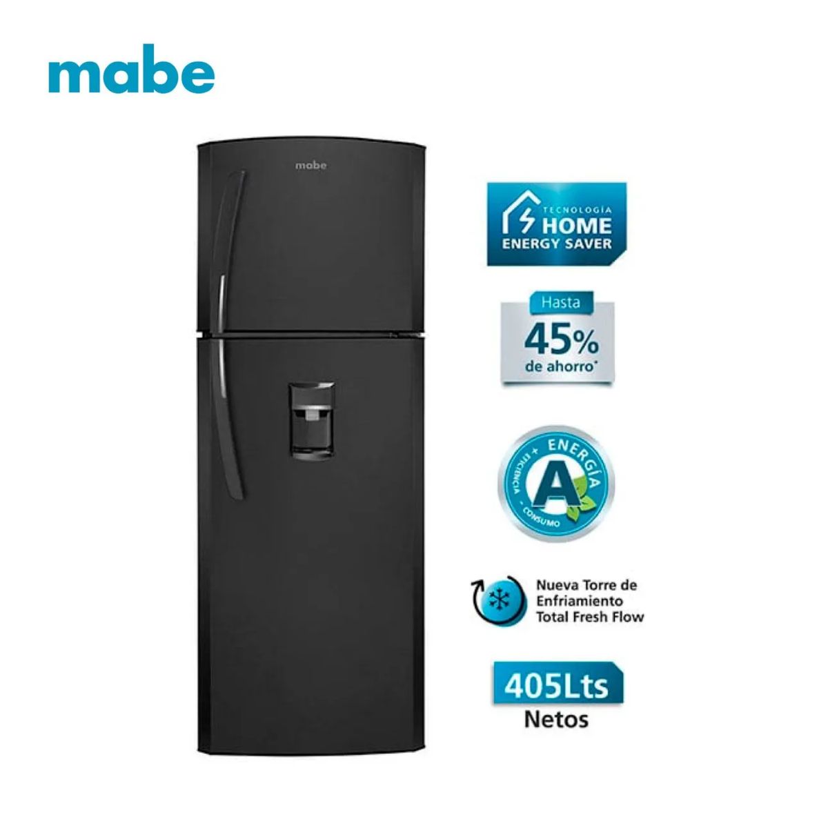 MABE - REFRIGERADORA MABE 405L RMP420FLPG1 TOP FREEZER GRAFITO
