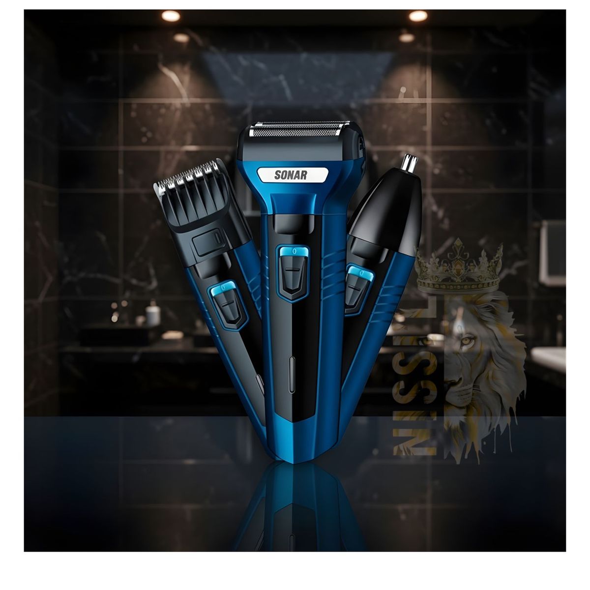 ROHS - AFEITADORA SONAR 3 EN 1 PROFESIONAL RECARGABLE