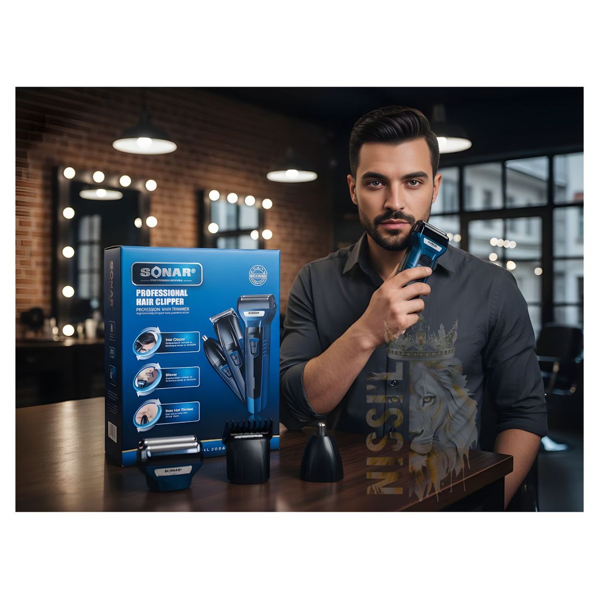 ROHS - AFEITADORA SONAR 3 EN 1 PROFESIONAL RECARGABLE