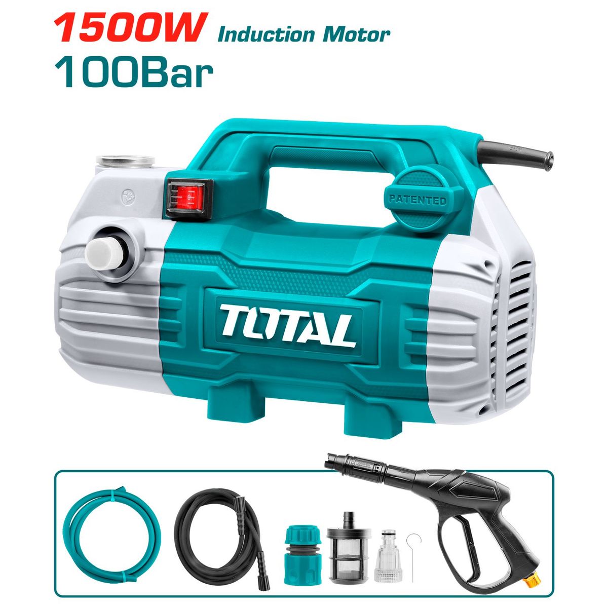 TOTAL TOOLS - HIDROLAVADORA PORTÁTIL CON SUCCIÓN ALTA PRESION1500W TOTAL-TGT11236-5