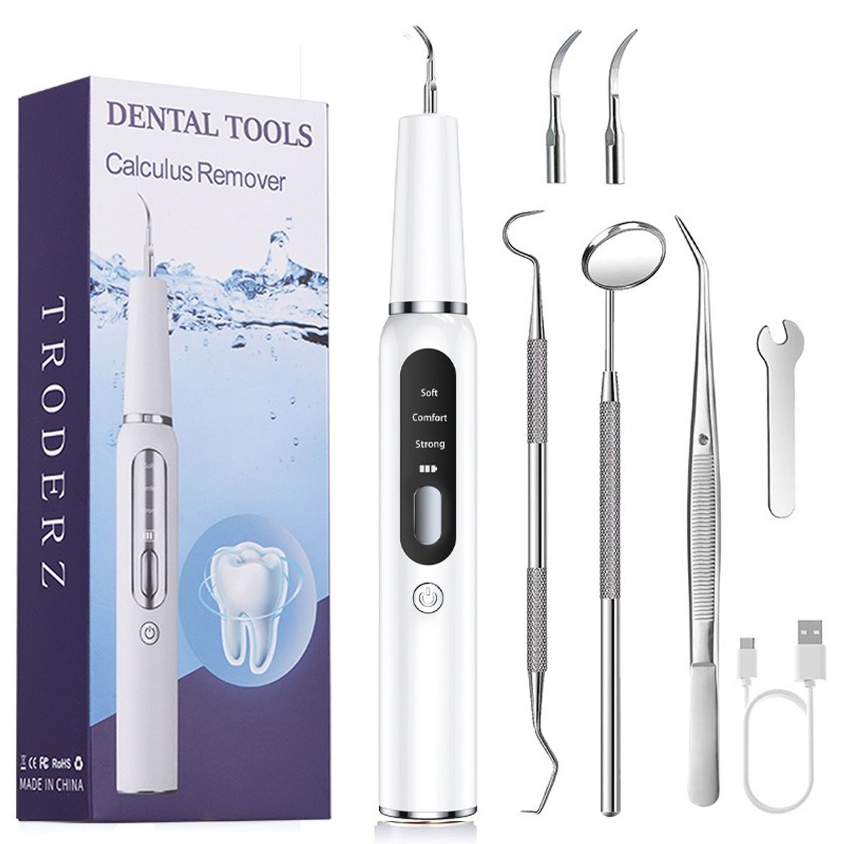 GIOIO - Limpiador dental ultrasónico portátil elimina sarro