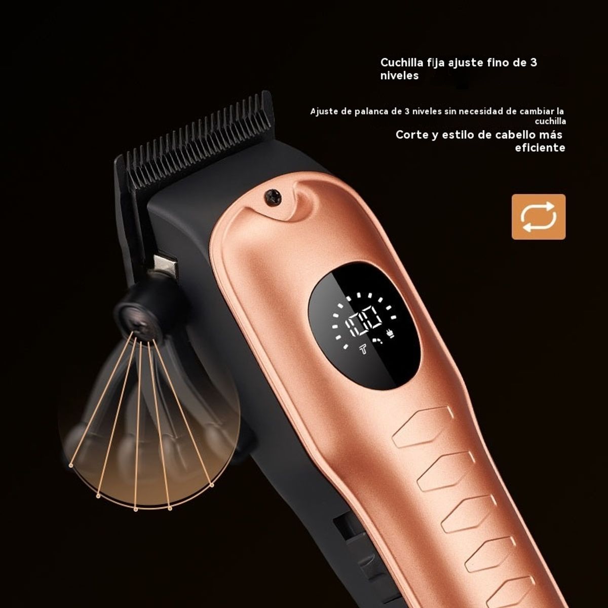 GIOIO - Máquina de Corte y Diseño para Fade con Cable para Hogar