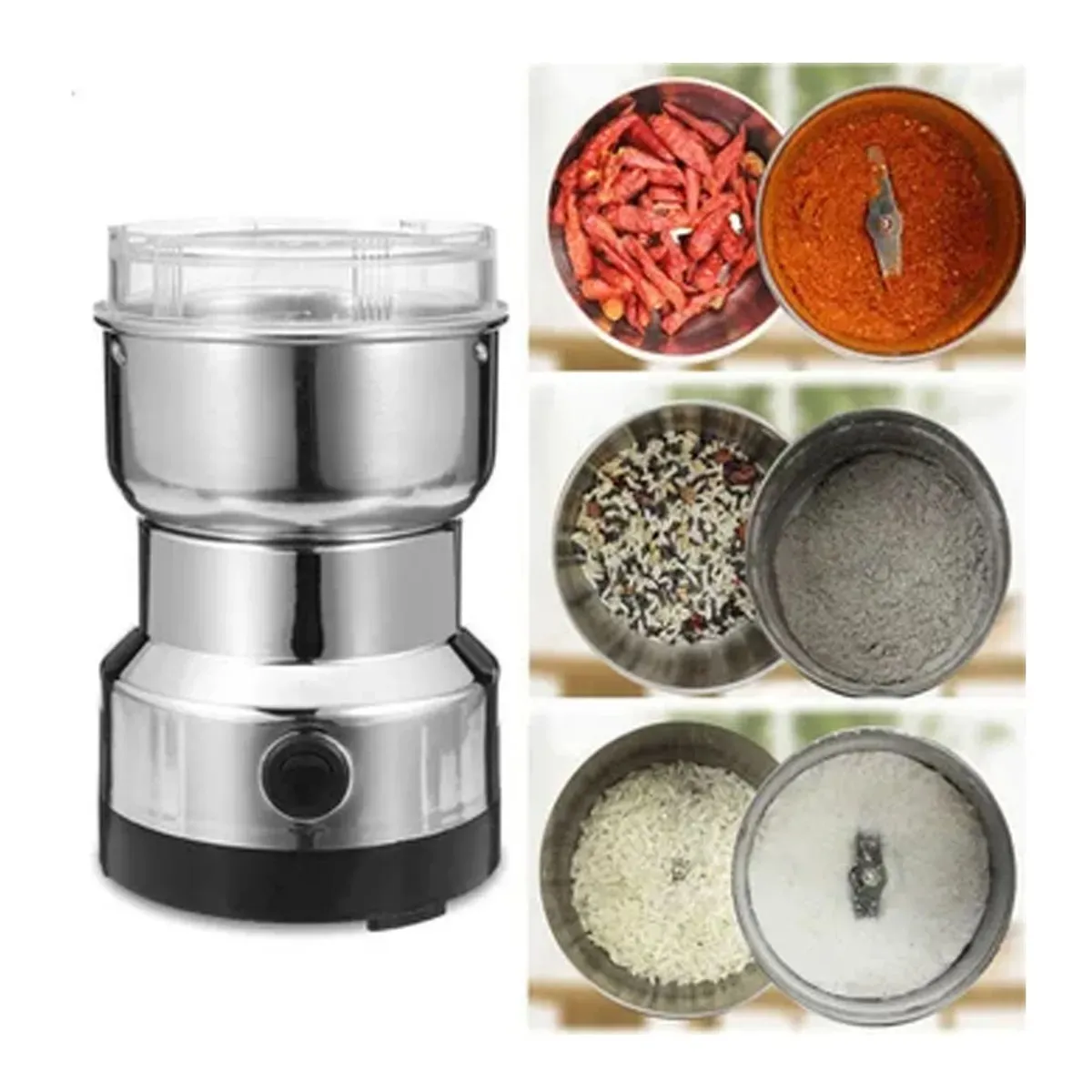 GENERICO - Molino Eléctrico 150W de Acero Inoxidable para Café, Granos y Especias