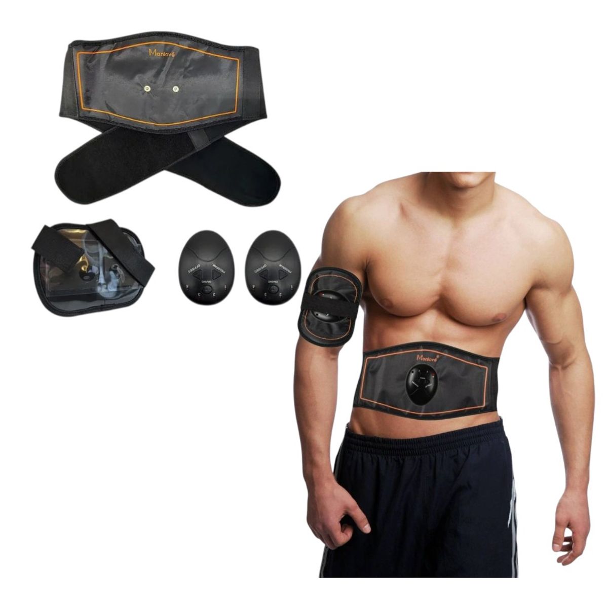OEM - Tonifica tus Abdominales con el Cinturón EMS Electrodos Intensidad Regulable Forma Flexible