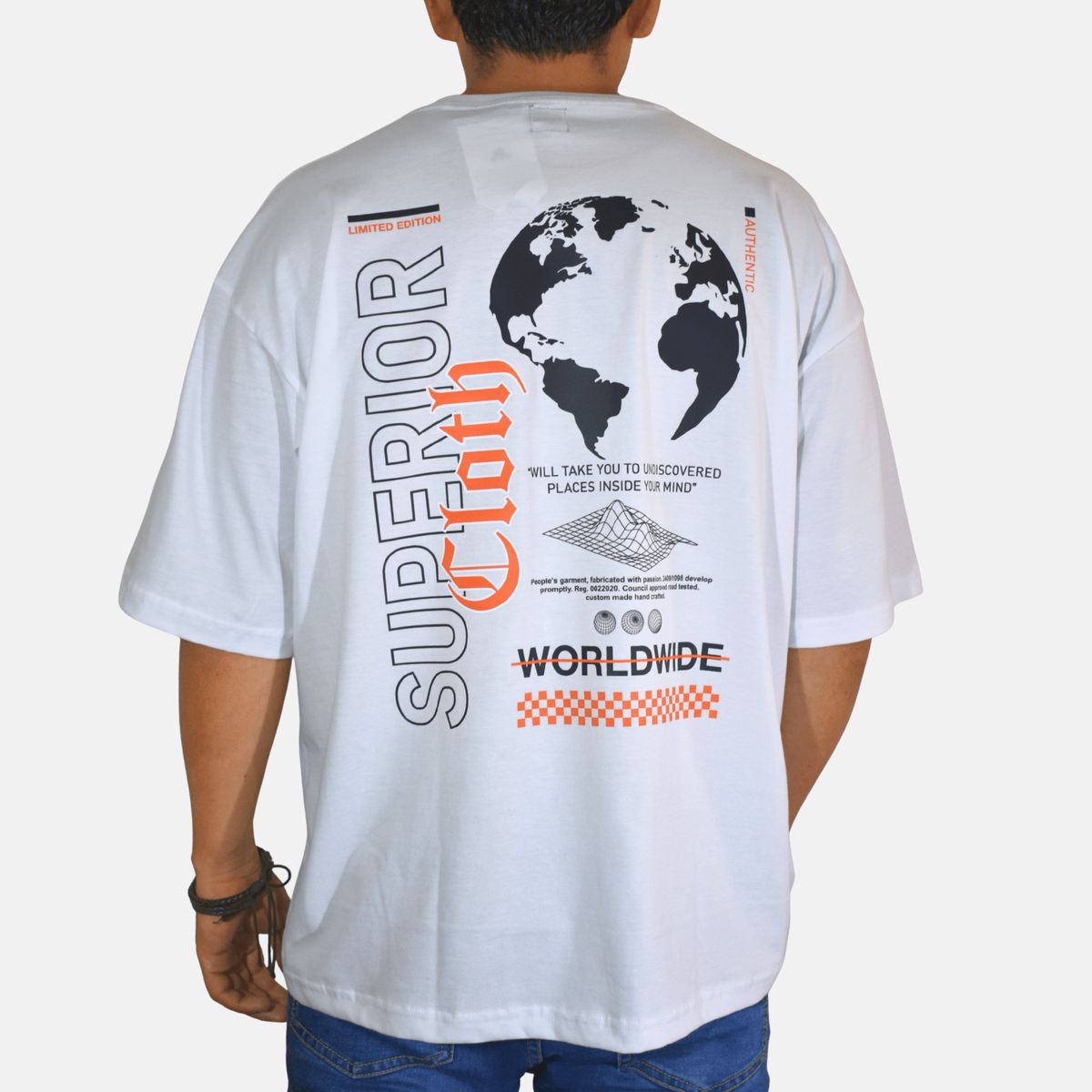 YONISTERS CLOTHING - Polo Oversize Algodón WorldSuperior Blanco Yonisters Clothing