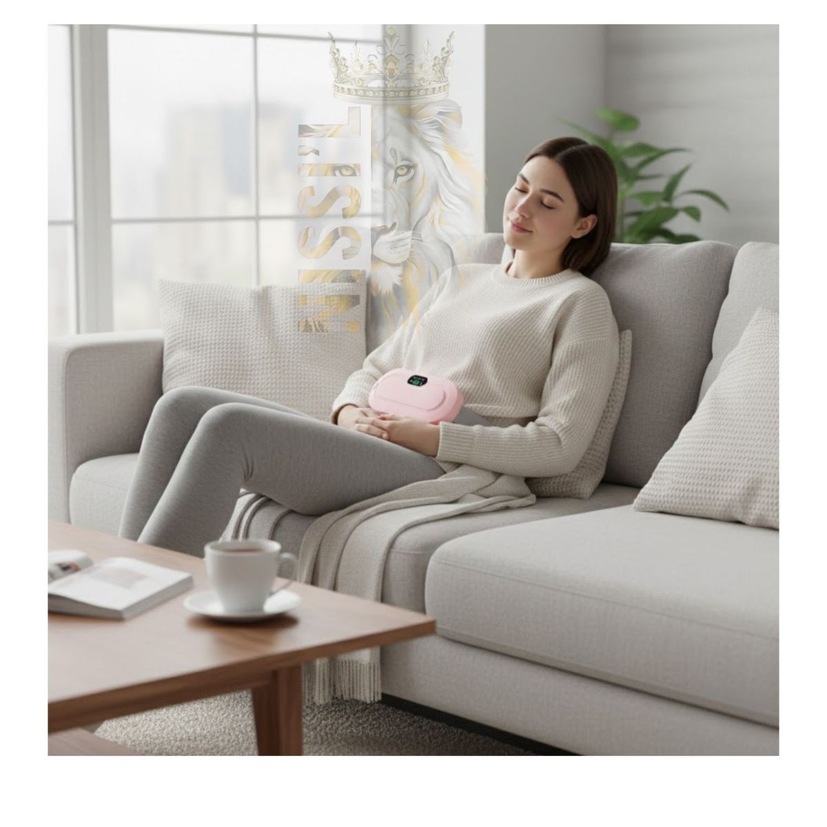 ROHS - CINTURON TERMICO MASAJEADOR RECARGABLE PARA COLICOS MENSTRUALES
