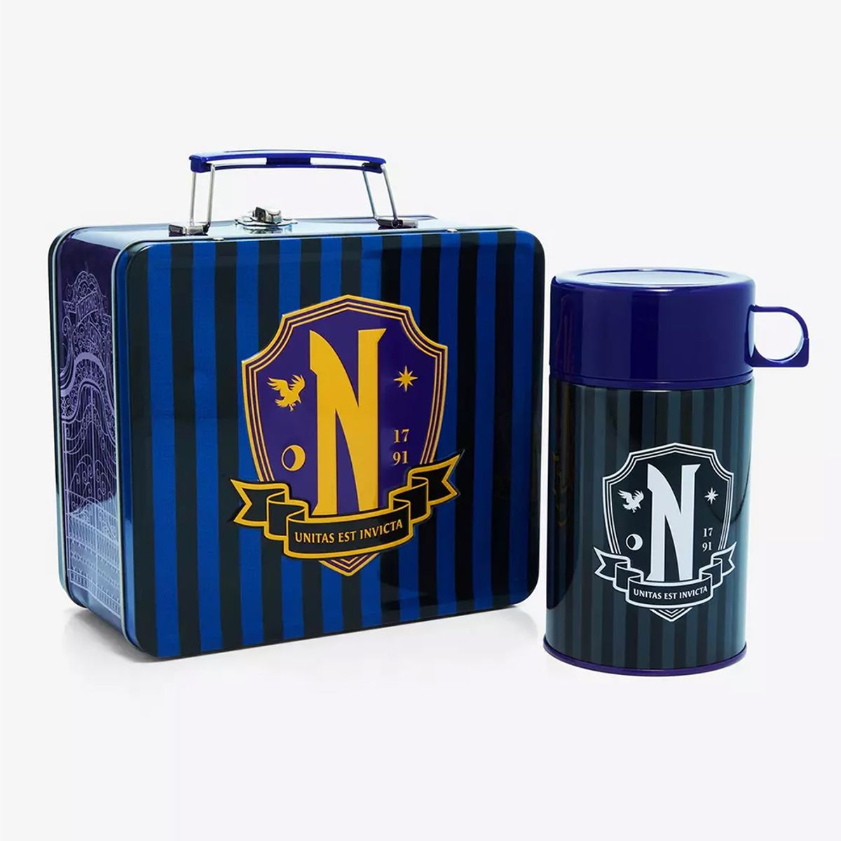NETFLIX - Wednesday Nevermore Academy - Merlina Set Lonchera + Termo