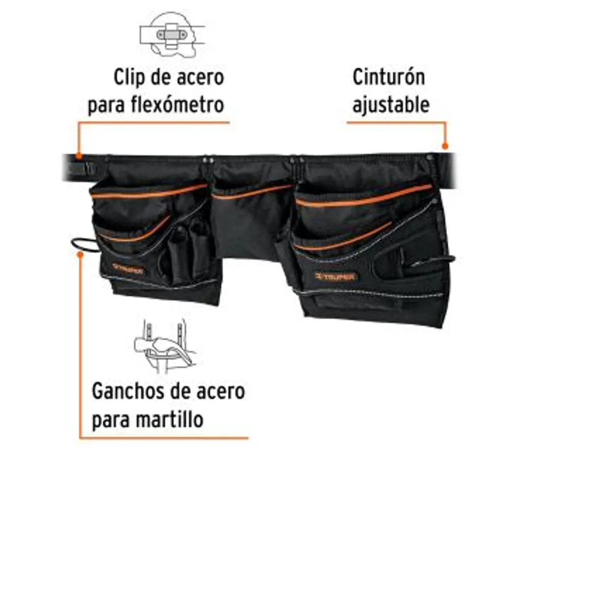 TRUPER - Porta herramientas de poliéster, 20 compartimentos,