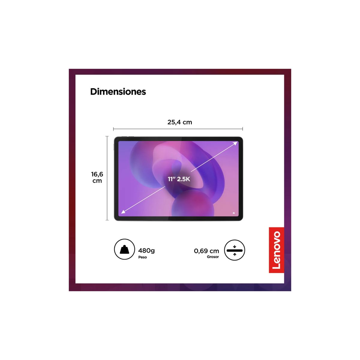 LENOVO - Tablet Lenovo Idea tab MediaTek Dimensity 6300 4GB 128GB 11" 2.5K 90Hz