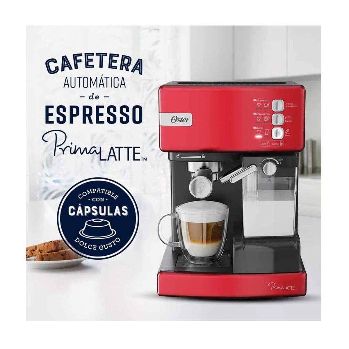 OSTER - Cafetera Expresso Oster Prima Latte BVSTEM6603R