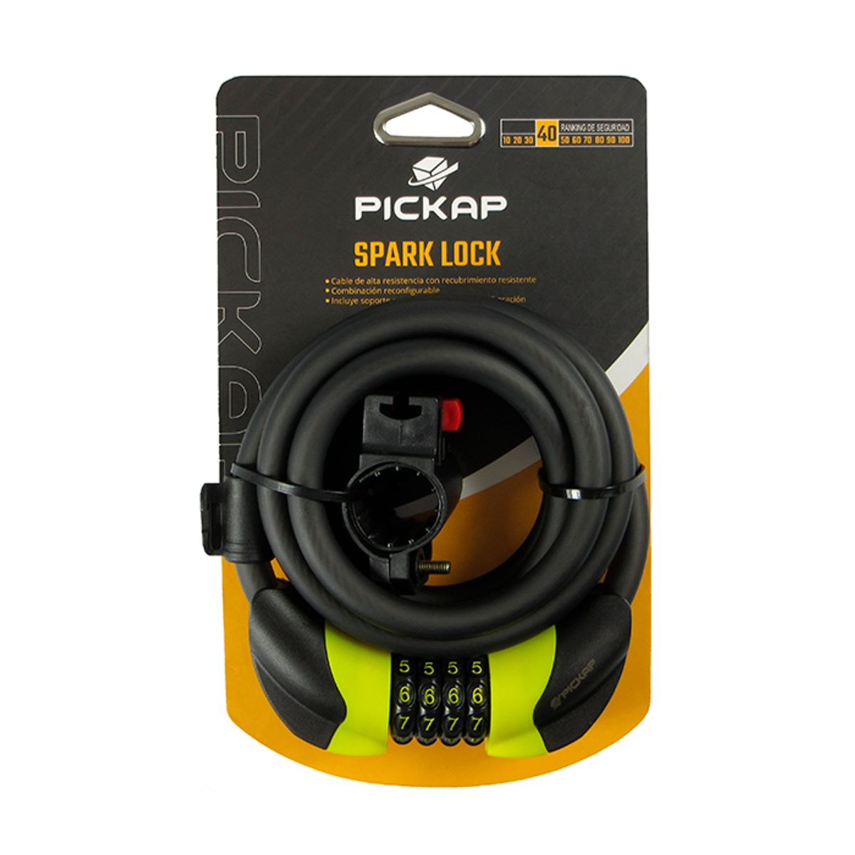PICKAP - Candado De Seguridad 12MM Clave Resetable Spark Lock