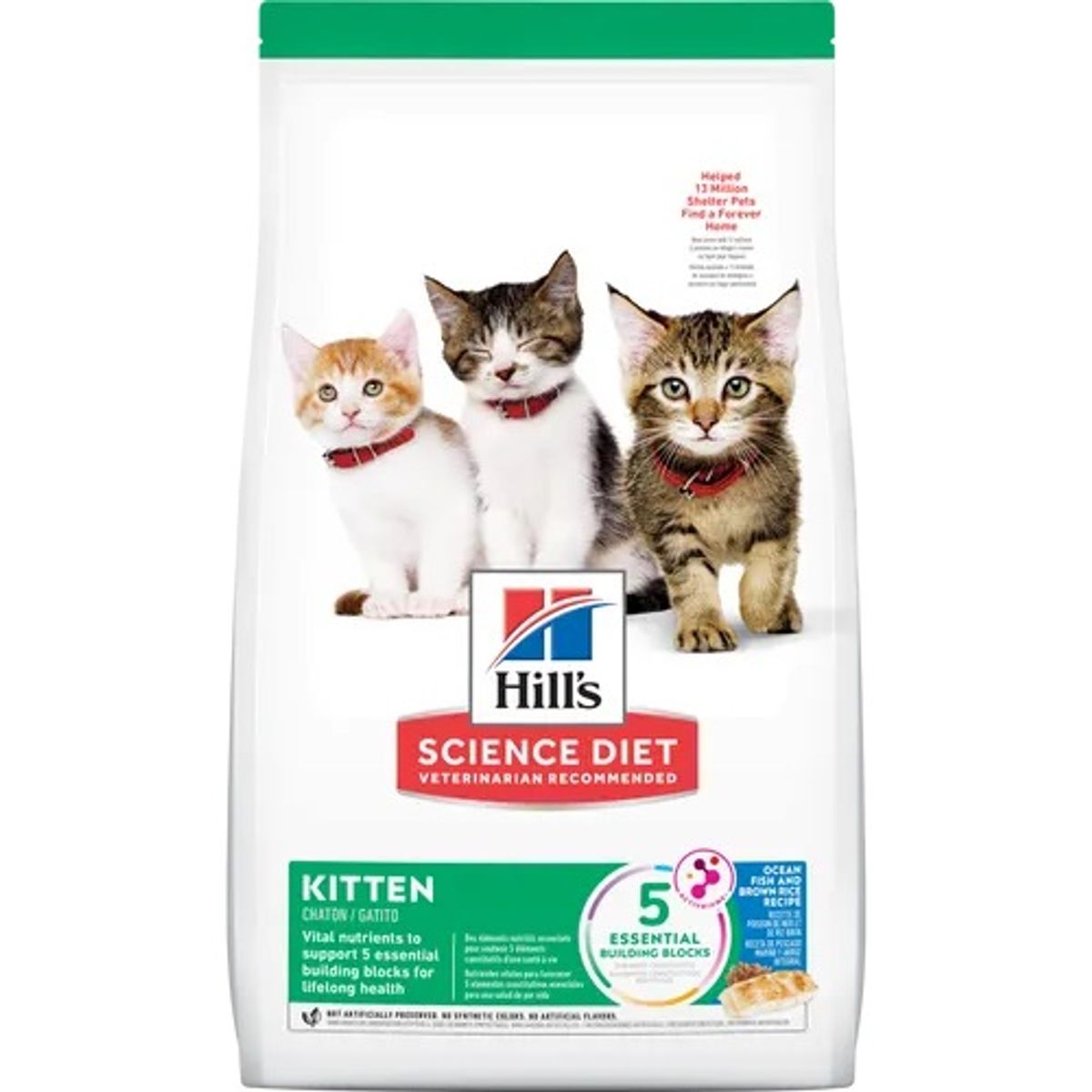 HILLS - Hills Kitten 3.5lb 1.58kg, Pescado Y Arroz - Gatos Cachorros
