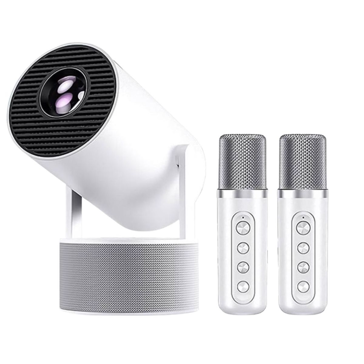 GENERICO - Proyector portátil Westminster HN-P200 PRO Wi-Fi, 3700 lúmenes, Android Karaoke 2 Micrófonos