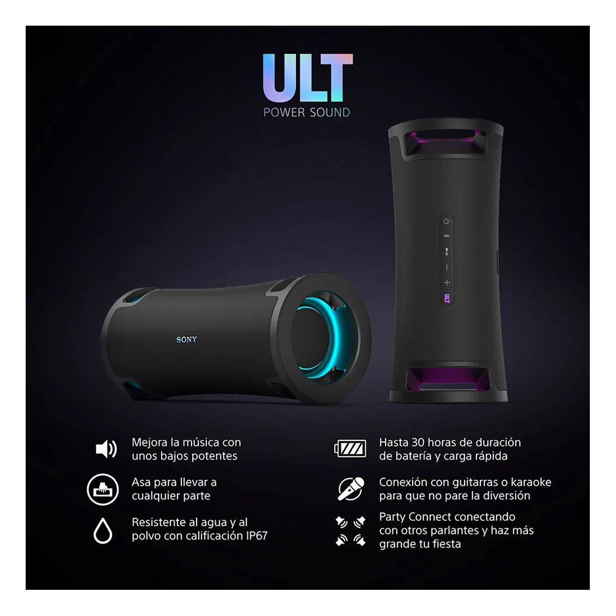 SONY - Sony Parlante Bluetooth SRS-ULT70 Portátil FIELD 7