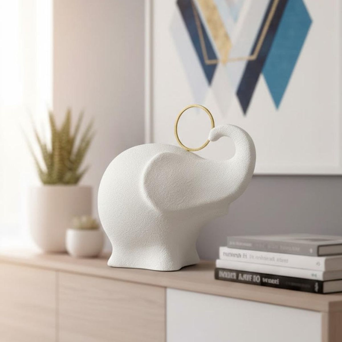 MAP DESIGN HOME - ADORNO ELEFANTE CIRCUS ARO 22x14x20 cm