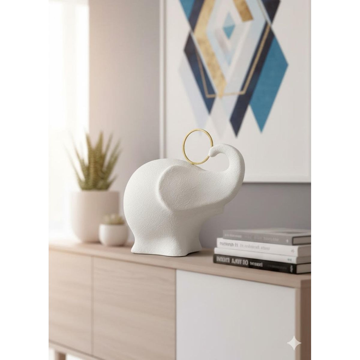 MAP DESIGN HOME - ADORNO ELEFANTE CIRCUS ARO 22x14x20 cm