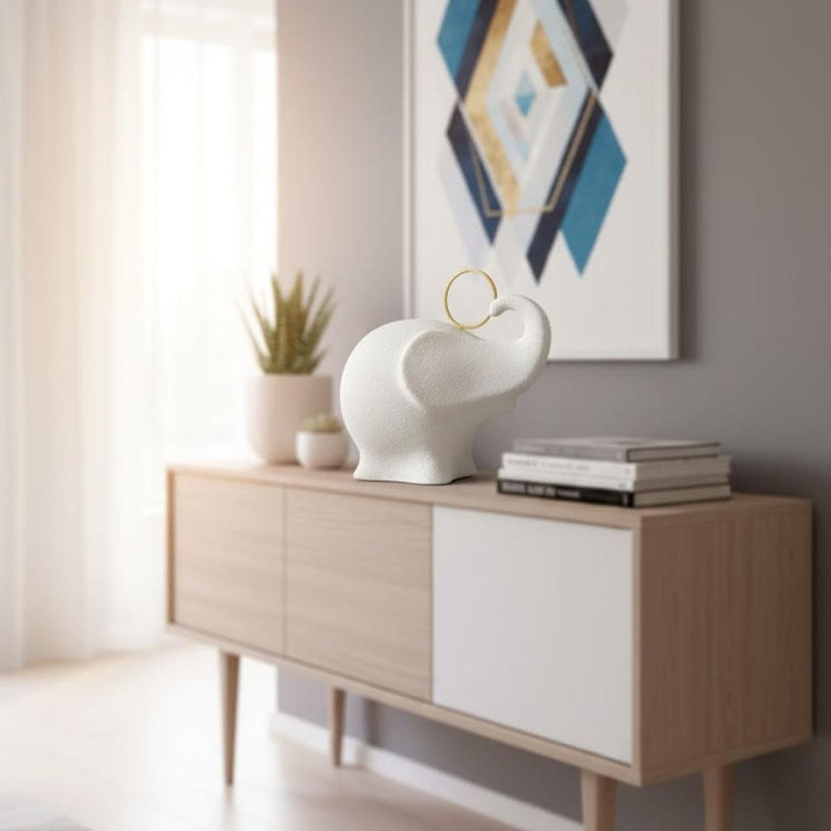 MAP DESIGN HOME - ADORNO ELEFANTE CIRCUS ARO 22x14x20 cm