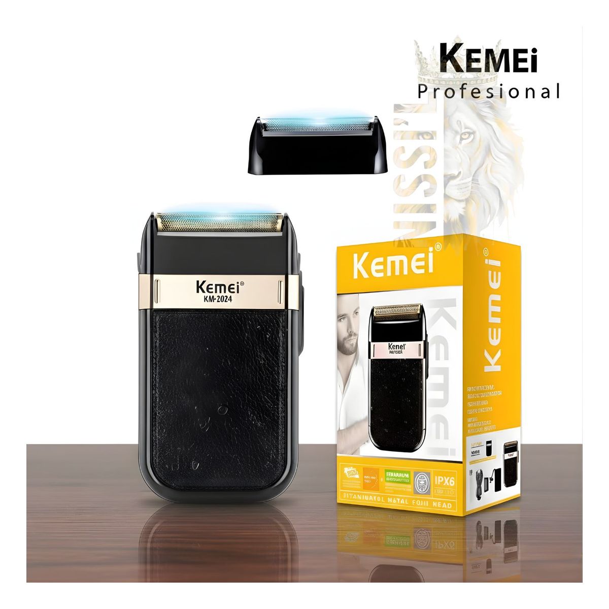 ROHS - AFEITADORA PARA HOMBRE SHAVER PROFESIONAL KEMEI RECARGABLE