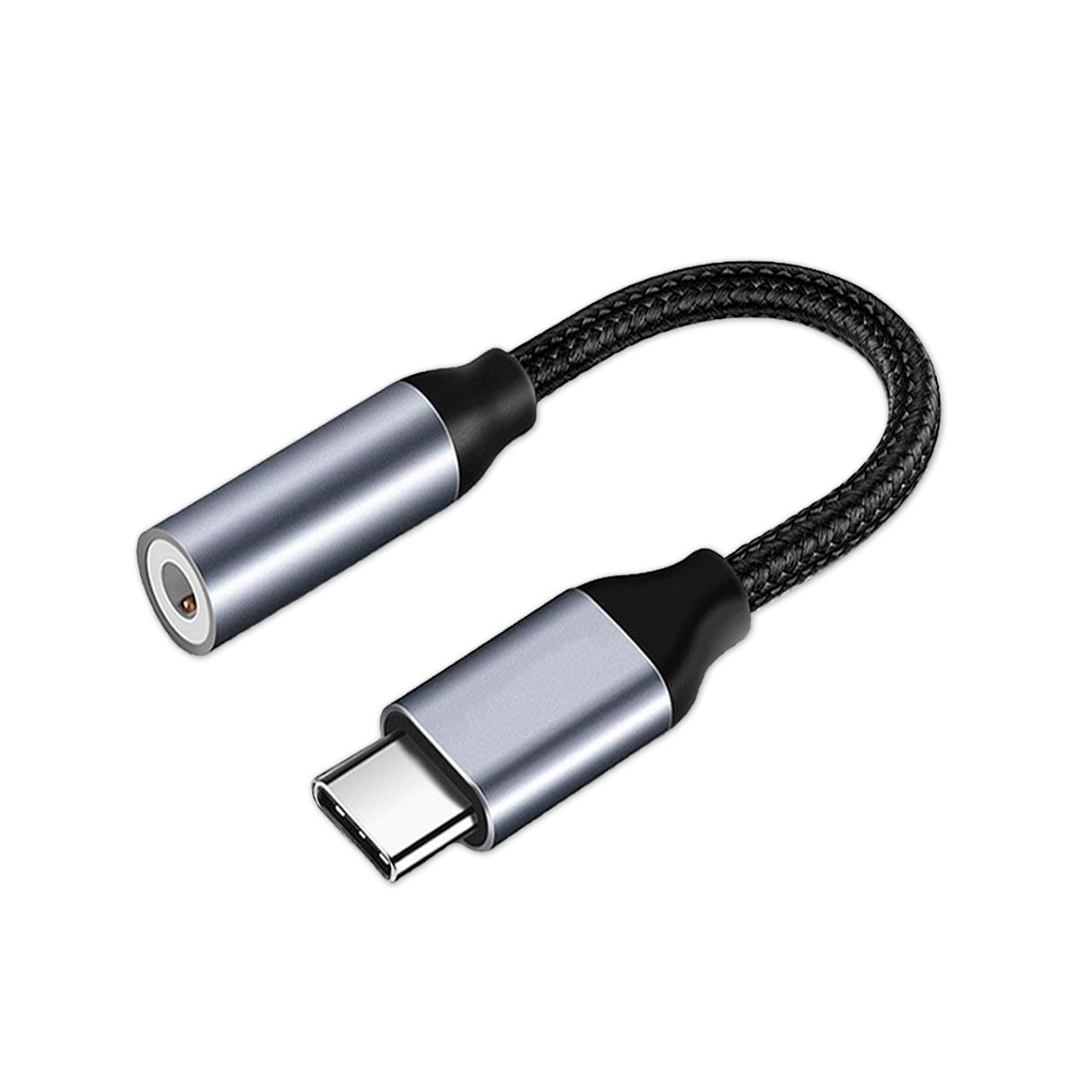 S&T - Cable Adaptador USB-C a 3.5mm TCEA-01 Negro Gris
