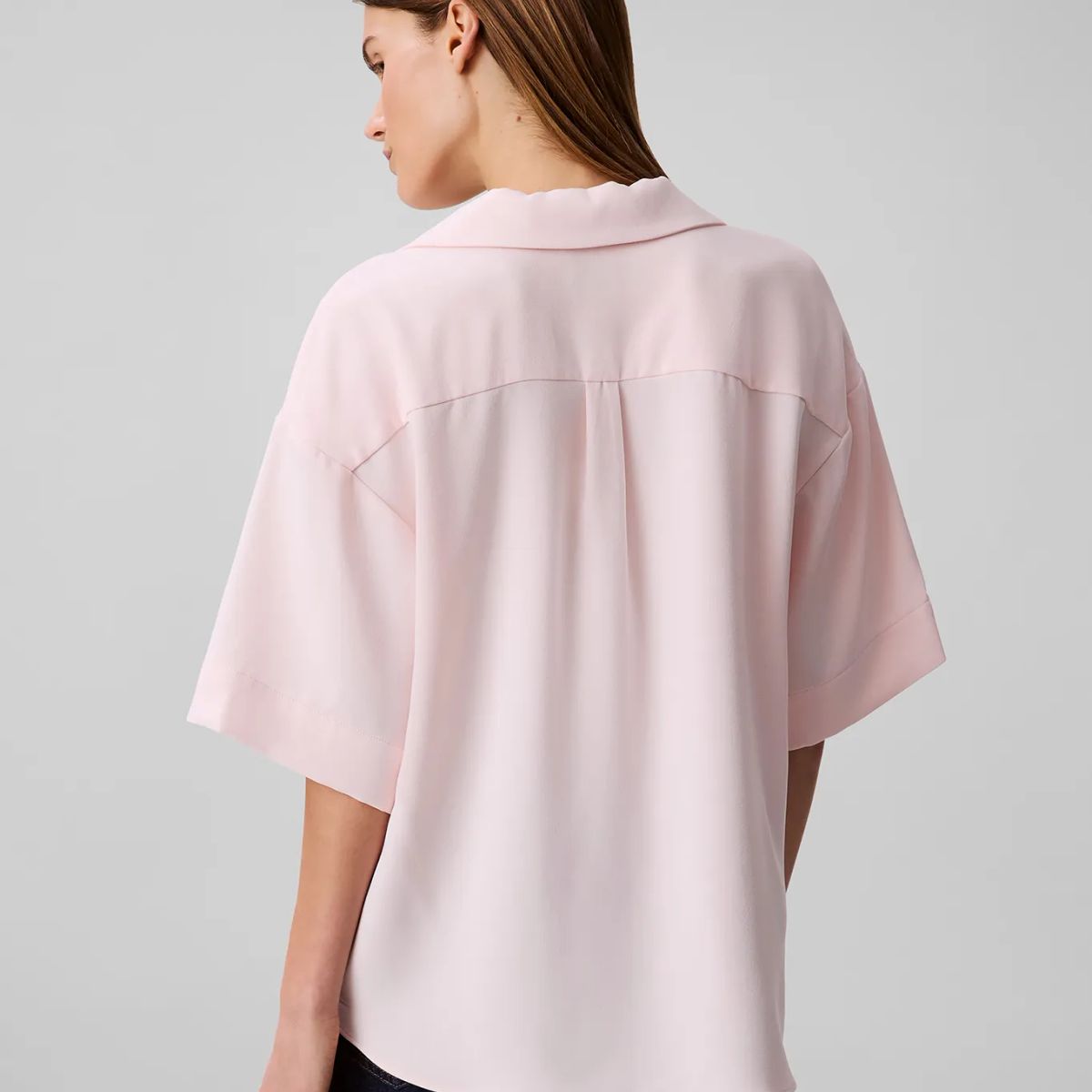 CALVIN KLEIN - BLUSA CREPE FAUX WRAP SS TOP
