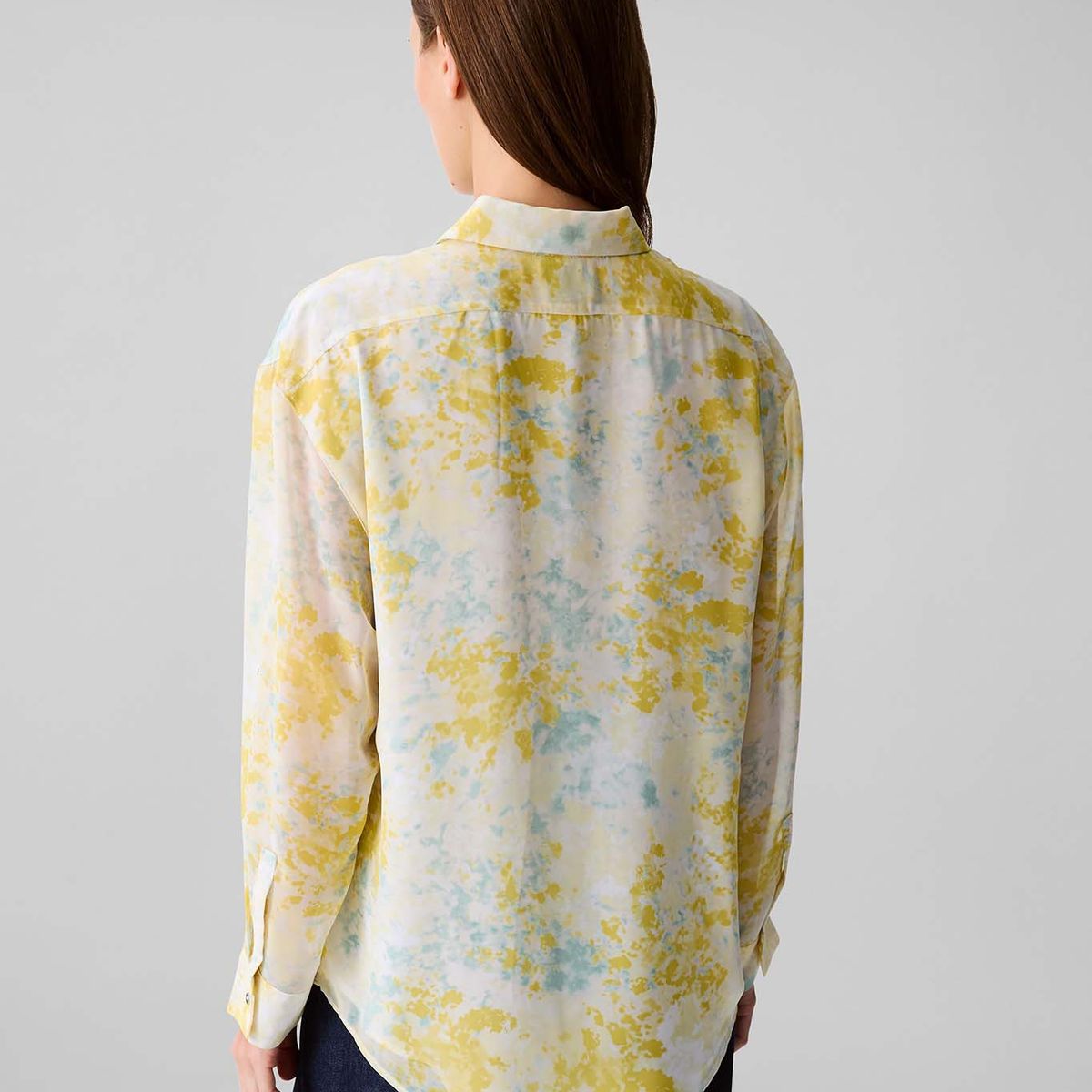 CALVIN KLEIN - BLUSA ROLL SLEEVE UTILITY POCKET BLO CK