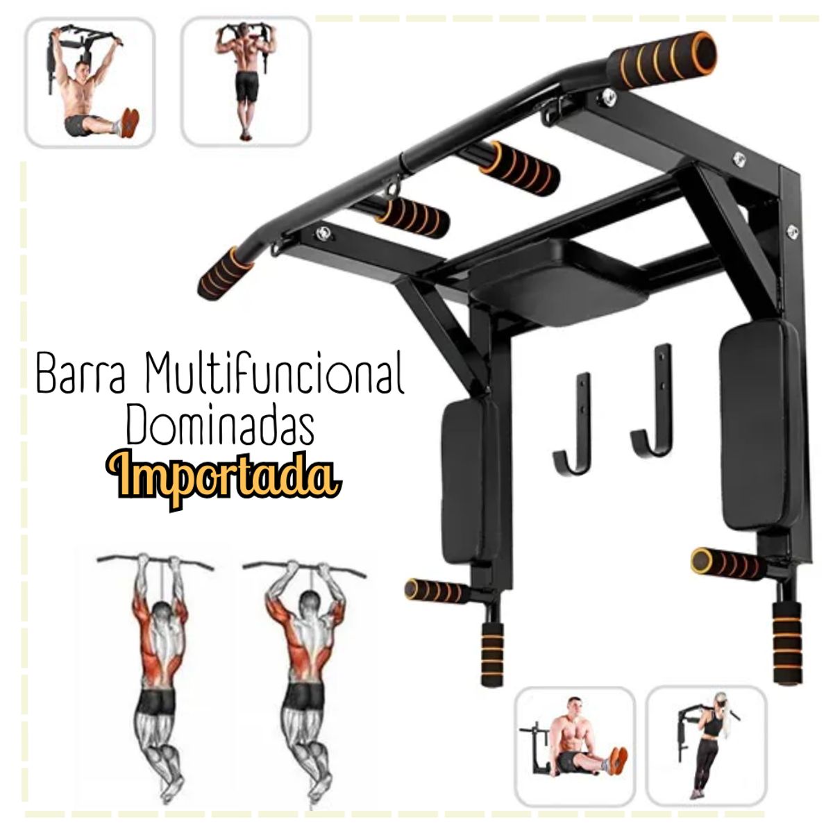 GENERICO - Barra Multifuncional 2 en 1 Para Dominadas