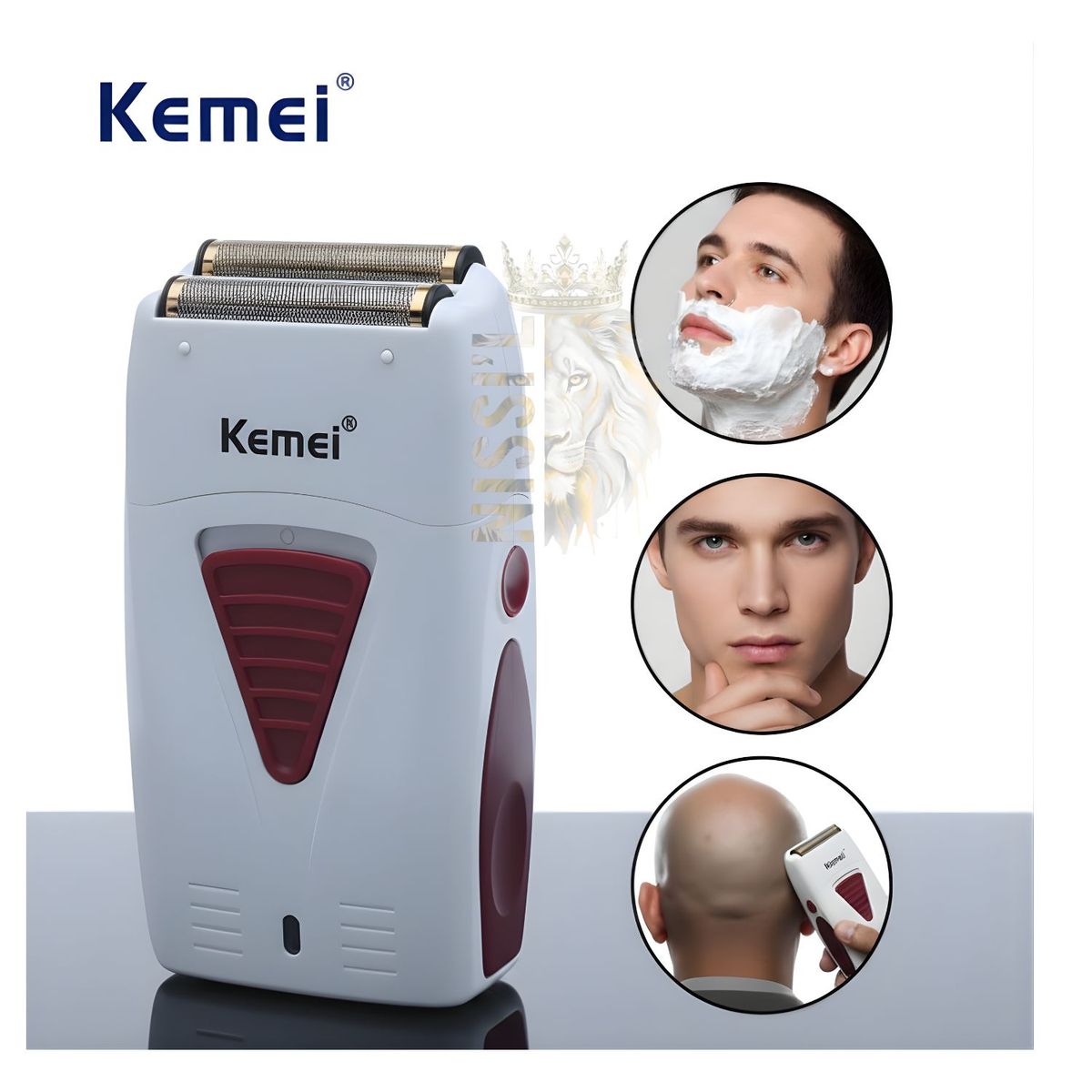 ROHS - MAQUINA RASURADORA AFEITADORA RECARGABLE KEMEI 3382