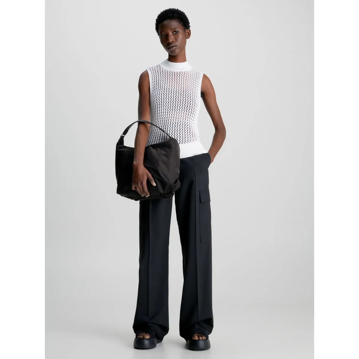 CALVIN KLEIN - CARTERA DE CUERO PARA MUJERES CK